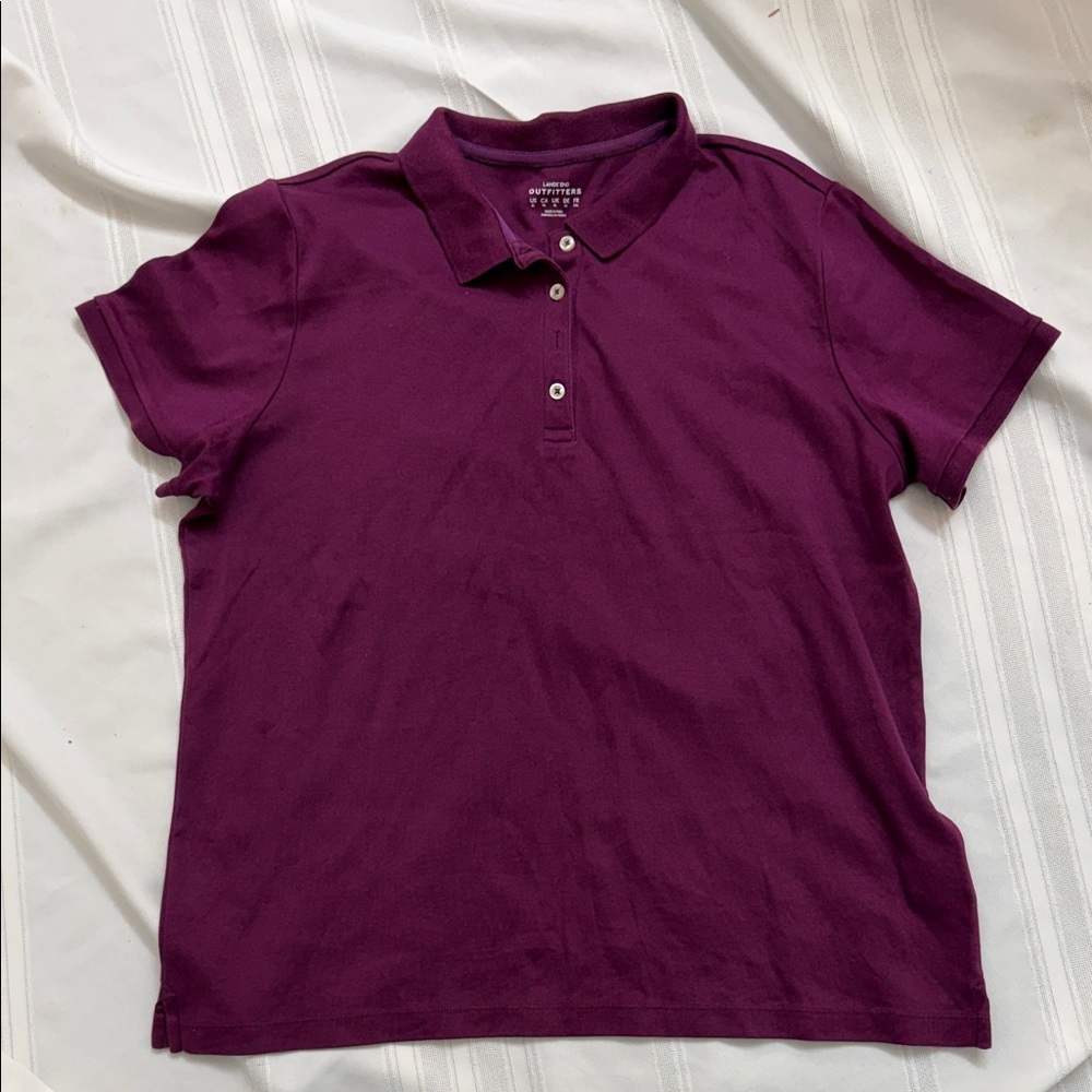 Lands' End Rich Plum Polo Shirt